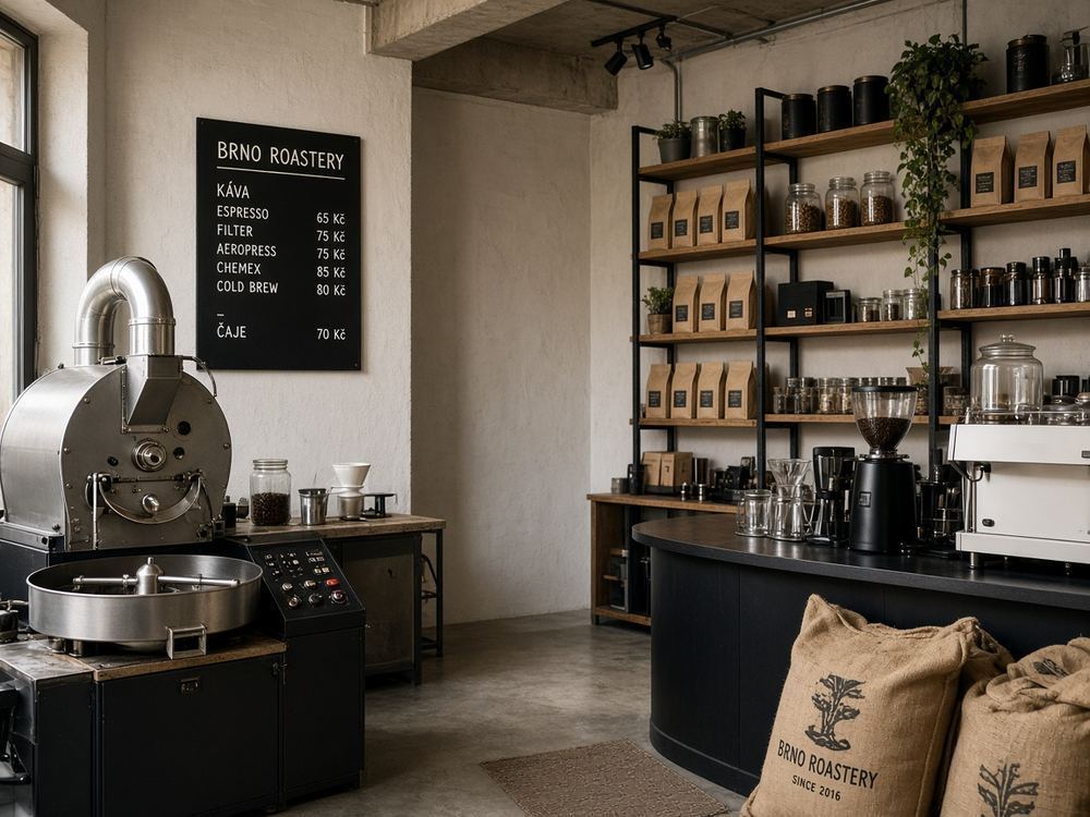 About the Coffee shop / small specialty roastery studio at Olivecompass House
